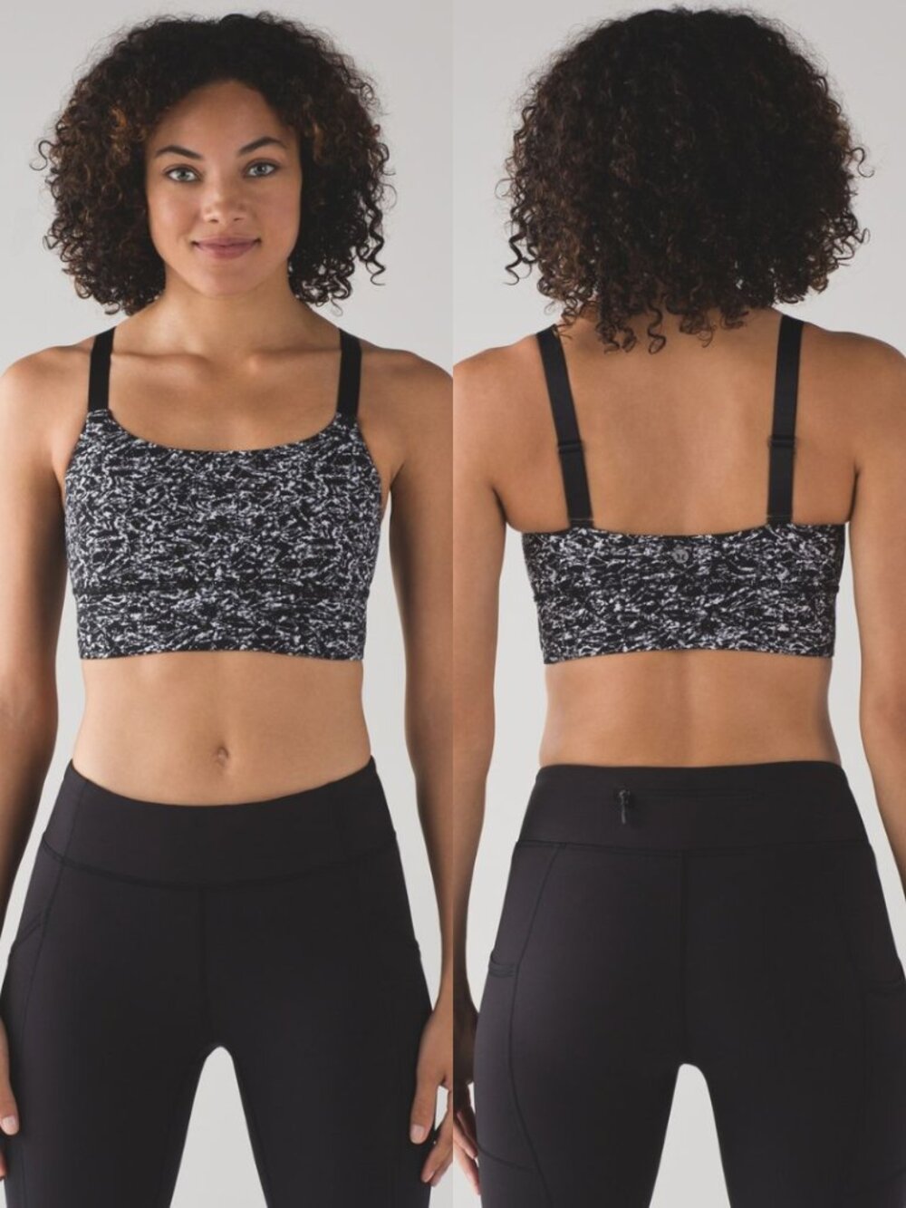 Lululemon Black Static Luxtreme Both Ways Longline Bra